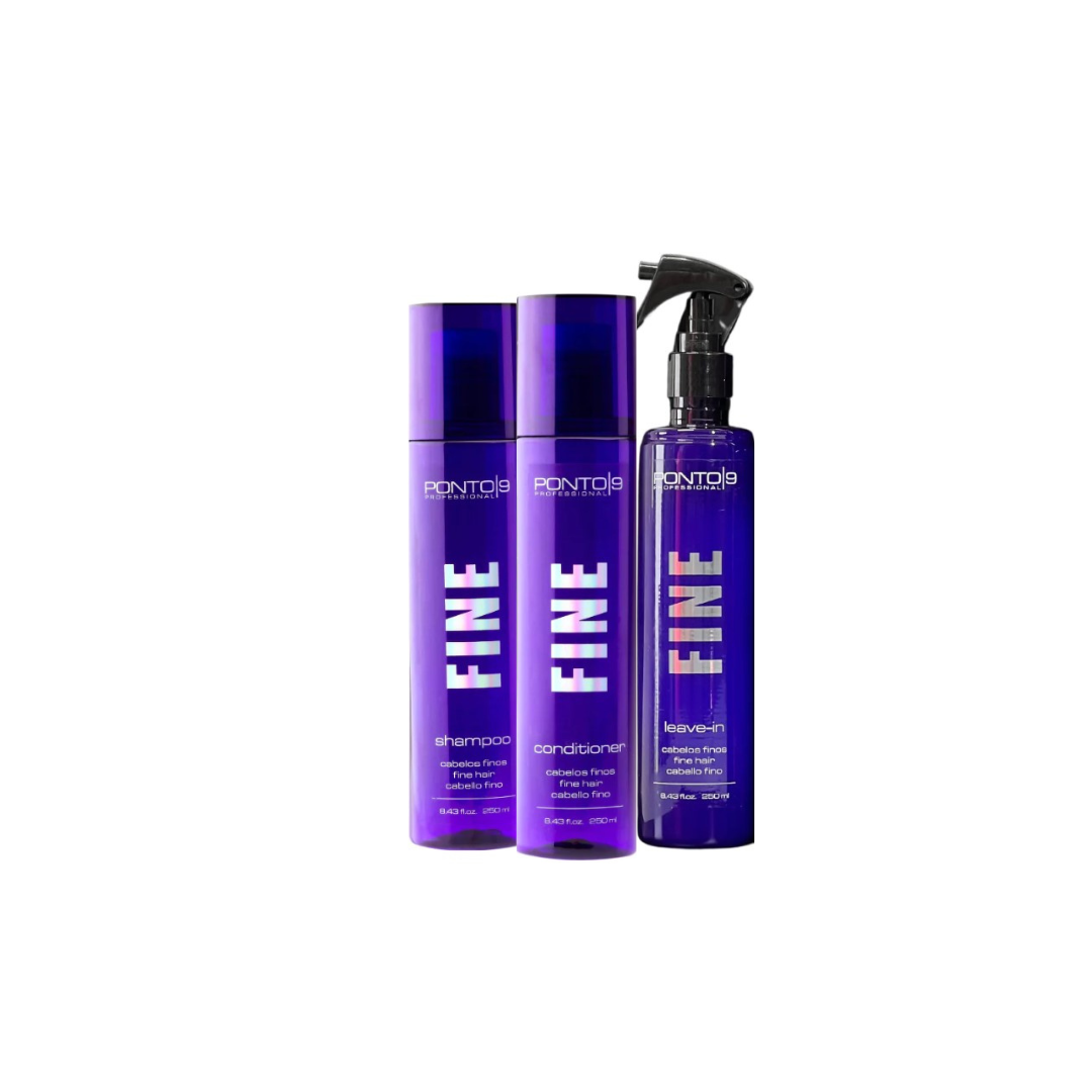 Ponto 9 - Fine Kit: Shampoo, Conditioner & Leave-in