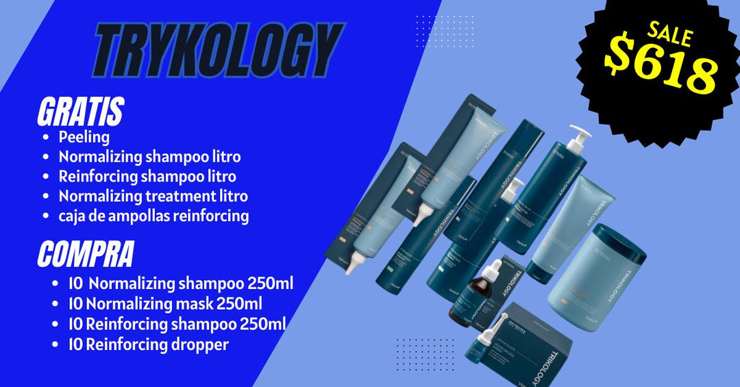 Trykology Complete Professional Kit – Intensive Hair Care with 5 Free 1-Liter Products