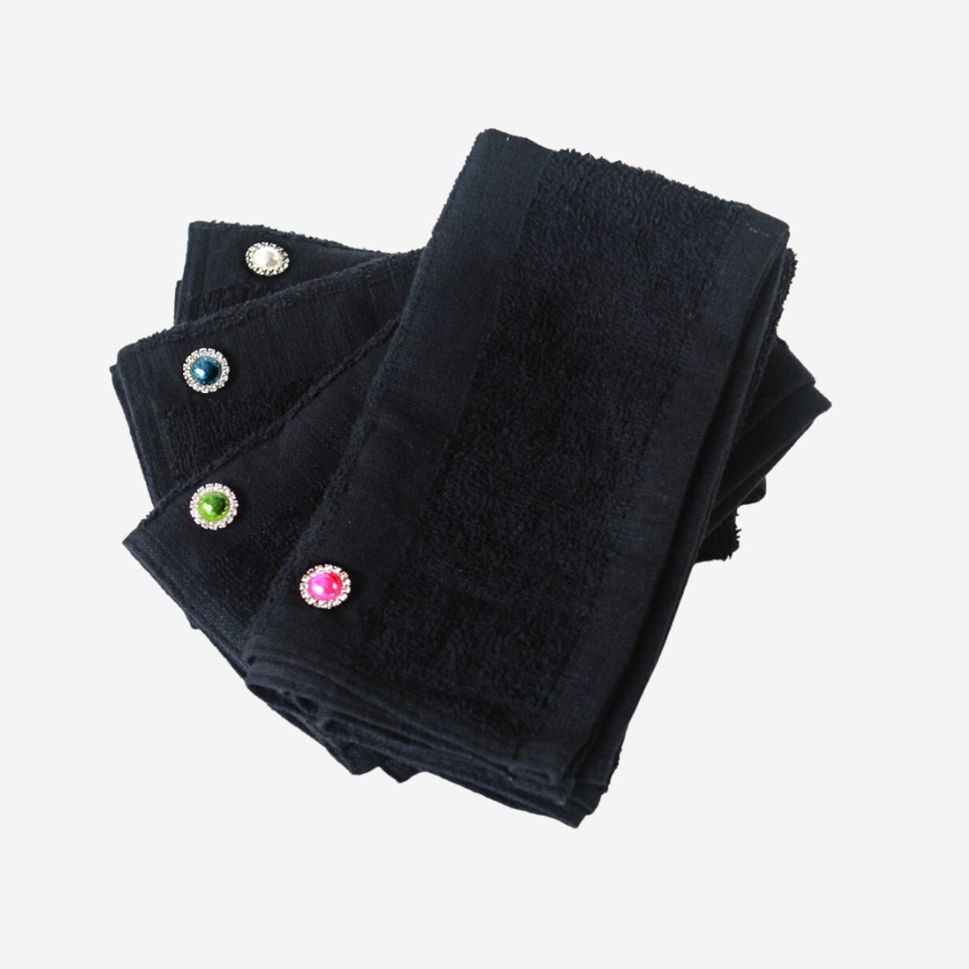 Tech Towel K.Care Black - With Strass Button Color (5 units)