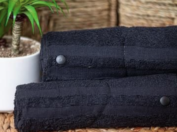 Tech Towel K.Care Black - Black Snap Button (10 units)