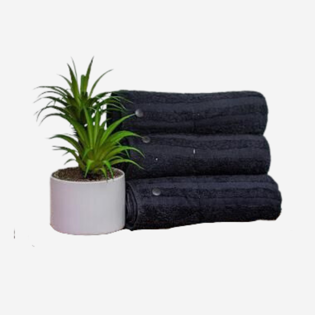 Tech Towel K.Care Black - Black Snap Button (10 units) – KCare Beauty