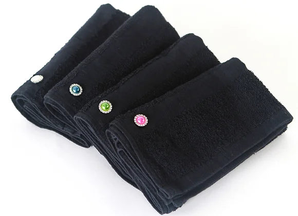 Tech Towel K.Care Black - With Strass Button Color (10 units)