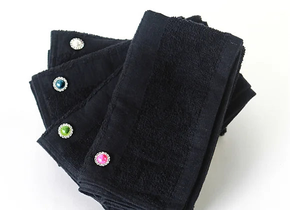 Tech Towel K.Care Black - With Strass Button Color (10 units)