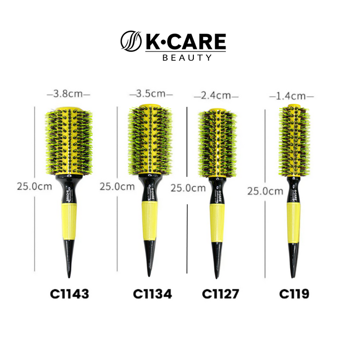 Brazilian Nylon and Boar Bristles Hair brush Set (4 Brushes)